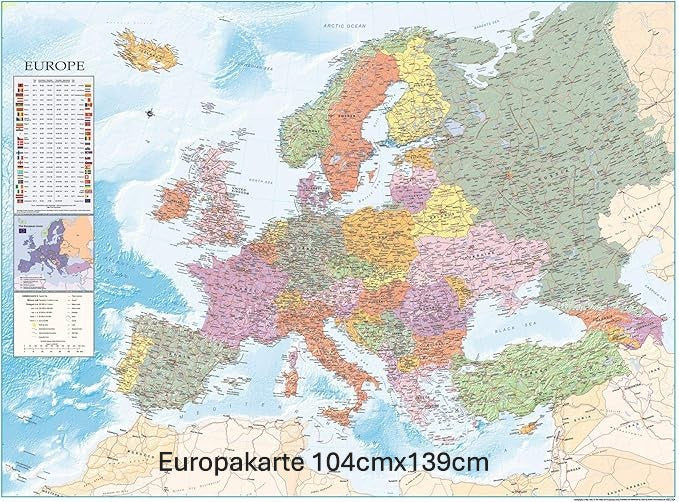 Karte zum anpinnen mit Holzrahmen